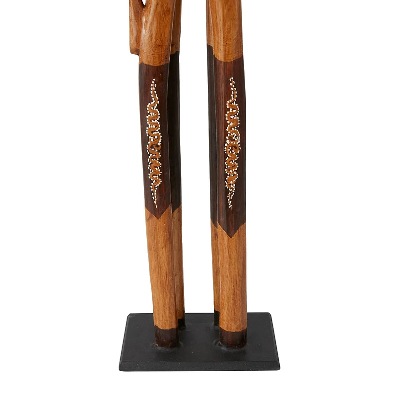 Brown Albizia Bohemian Sculpture, 8" x 8" x 5"