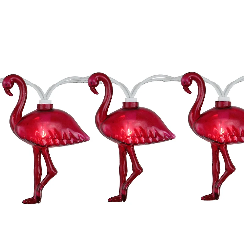 10ct. Pink Flamingo Summer Patio String Lights