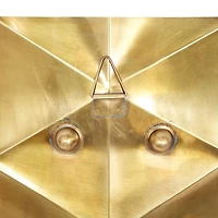 Gold Stainless Steel Candlestick Holders, 18" x 10" x 6"