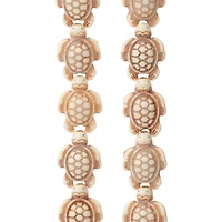 White & Green Reconstituted Stone Tortoise Beads, 18mm by Bead Landing™