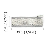 RoomMates Scrolling Leaves Architectural Peel & Stick Border