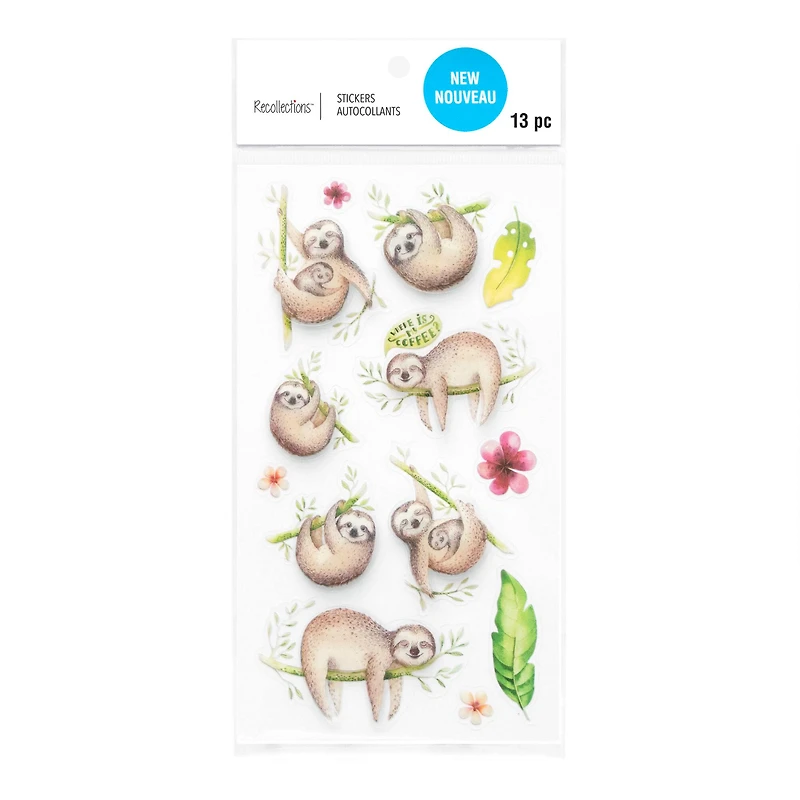 Sloth Dimensional Stickers by Recollections™