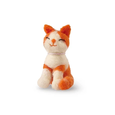 Spring Advanced Orange & White Tabby Felting Kit by Loops & Threads®