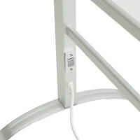 Mind Reader Silver Portable Electric Heated Clothing & Towel Stand Warmer