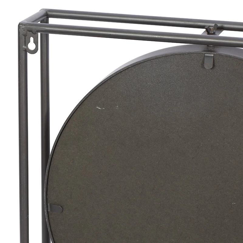 52" Gray Metal Modern Wall Mirror