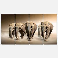 Designart - Walking Herd of Elephants