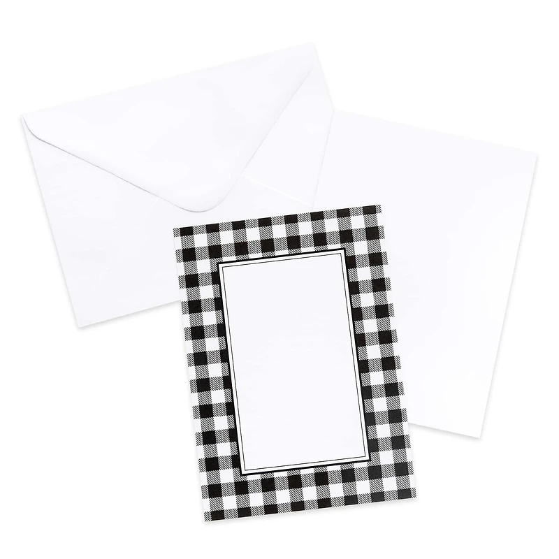 Buffalo Check Flat Cards & Envelopes by Recollections™, 5" x 7"