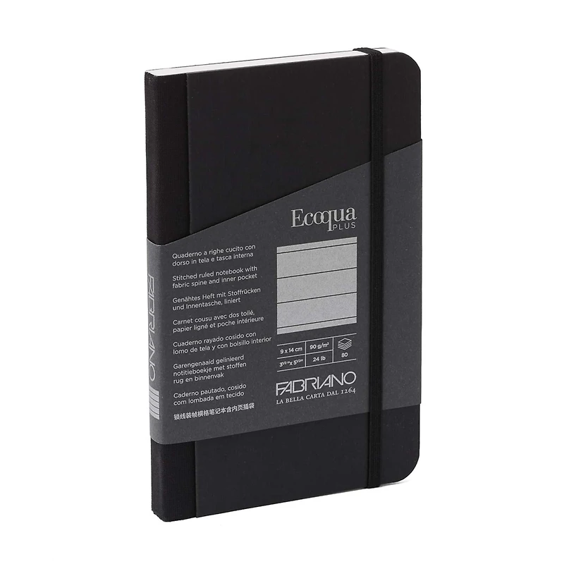 Fabriano® EcoQua Plus Lined Fabric-Bound Notebook