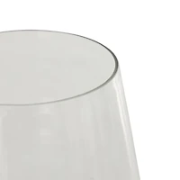 8.5" Clear Glass Wide Cone Shaped Decorative Vase