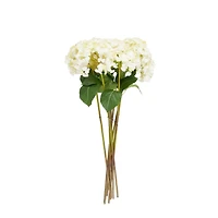 32" White Hydrangea Artificial Flower Stem, 8ct.