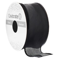 1.5" x 3yd. Organza Solid Black Ribbon by Celebrate It™ Classic