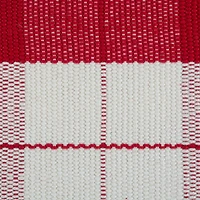 DII® Red Tinsel Plaid Fringed Placemats, 6ct.