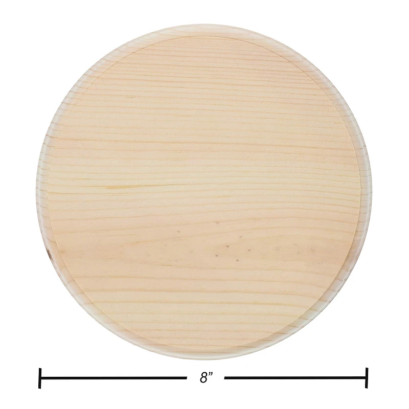Good Wood by Leisure Arts 8" Pine Circle Plaque