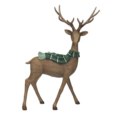 Hello Honey® 12.5" Brown & Green Standing Deer with Scarf