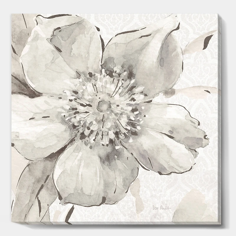 Designart - Indigold Grey Peonies III