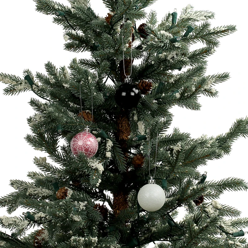1.75" Pink, Black & White Halloween Ball Ornaments, 6ct. by Ashland® 