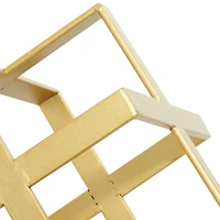 Gold Metal Glam Geometric Cube Sculpture Set