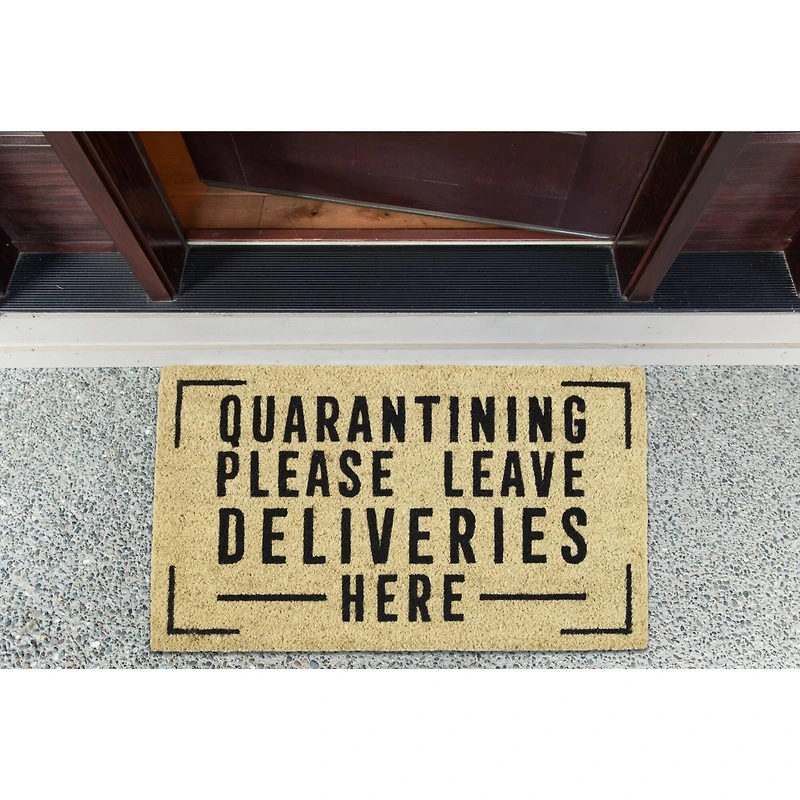 DII® Quarantining Deliveries Here Doormat
