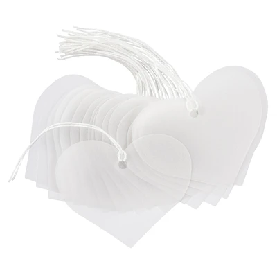 White Vellum Heart Tags by Recollections™, 20ct.