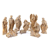 Glitzhome® 10-Piece Bronze Resin Nativity Figurine Set