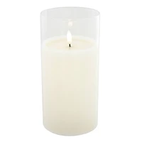 8" LED Glass Wax Flickering Candle by Ashland