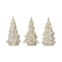 Hello Honey® 10.5" Cream Decorative Glazed Stoneware Tree Set