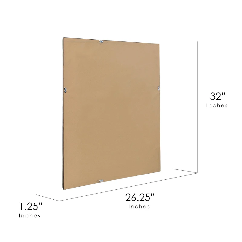 Head West 32" Distressed Embossed Bronze Framed Wall Vanity Mirror