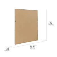 Head West 32" Distressed Embossed Bronze Framed Wall Vanity Mirror