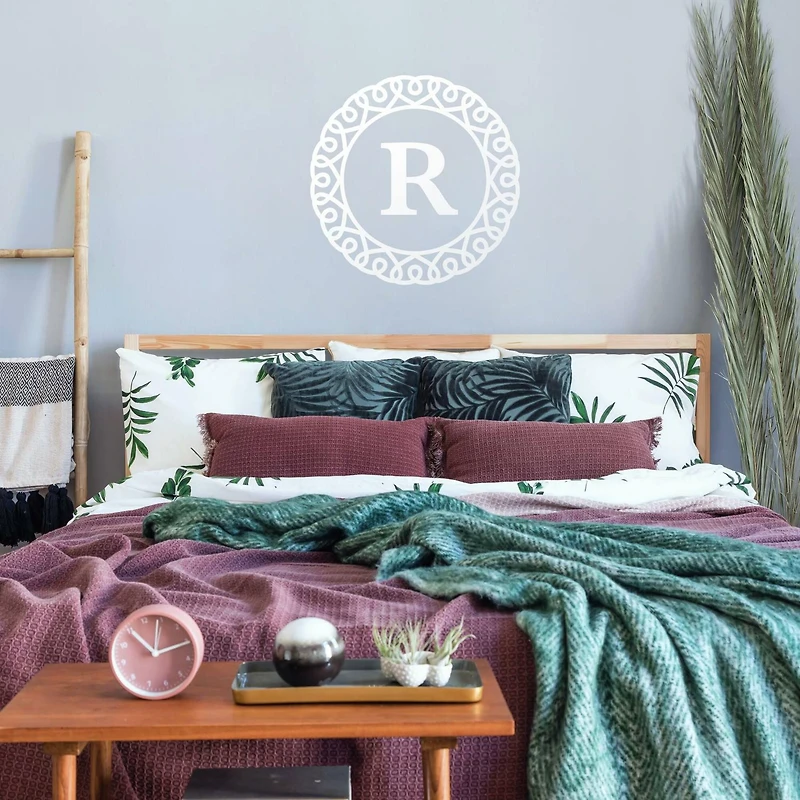 RoomMates White Serif Monogram Peel & Stick Giant Decals