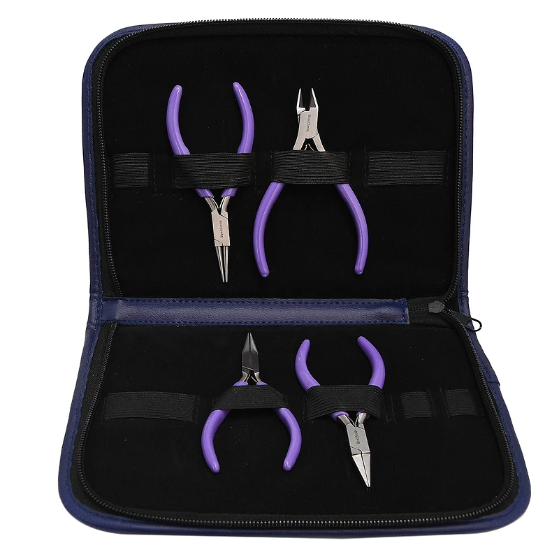 The Beadsmith® 4 Piece Purple Pliers Set