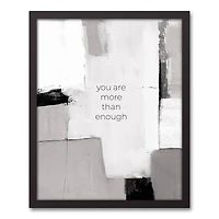 More Than Enough 17.73" x 21.73" Black Framed Canvas