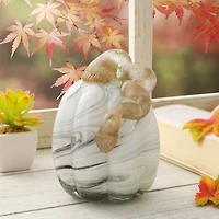 Glitzhome® Marble Tall Marble Glass Pumpkin, Gray