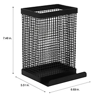 Kitchen Details Industrial Collection Matte Black Tablet and Utensil Holder