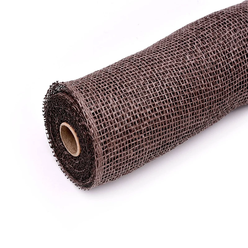 10" x 19ft. Chocolate Brown Poly Burlap Mesh by Celebrate It™