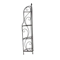 60" Black Iron Traditional Baker's Rack