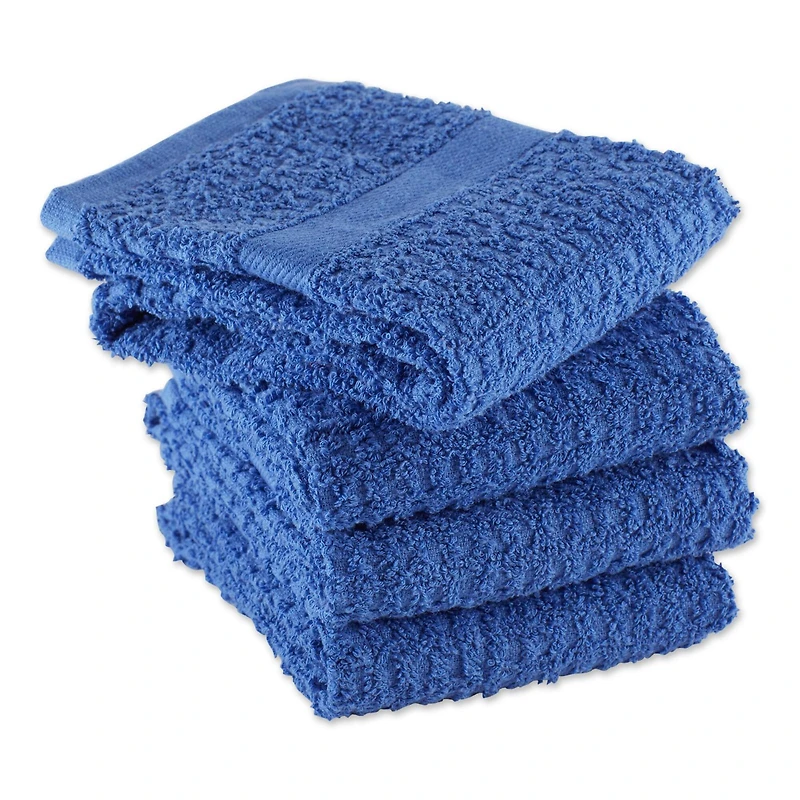 DII® Solid Blueberry Waffle Terry Dishtowel, 4ct.