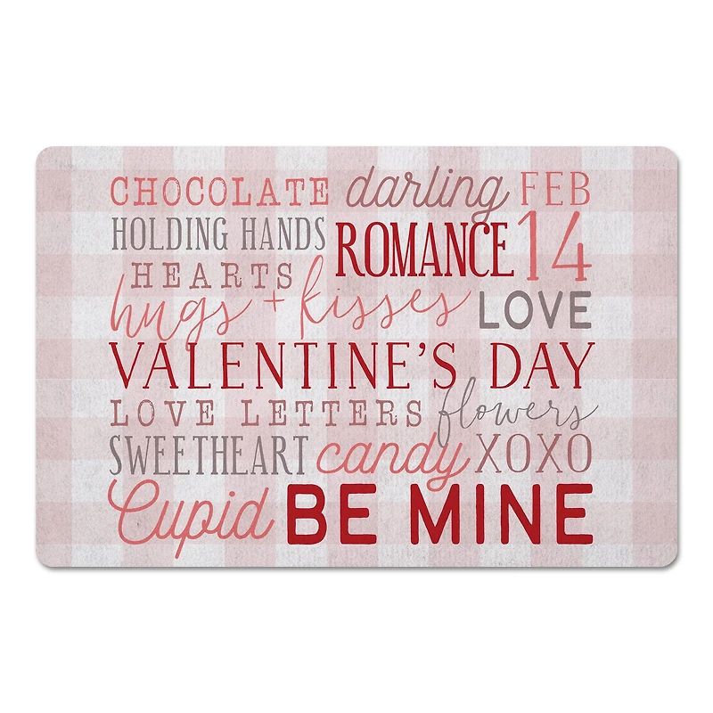 Valentine's Day Words Floor Mat