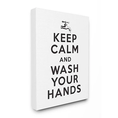 Stupell Industries Keep Calm & Wash Your Hands Wall Art