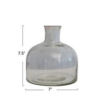 Hello Honey® 7.5" Clear Blown Glass Vase