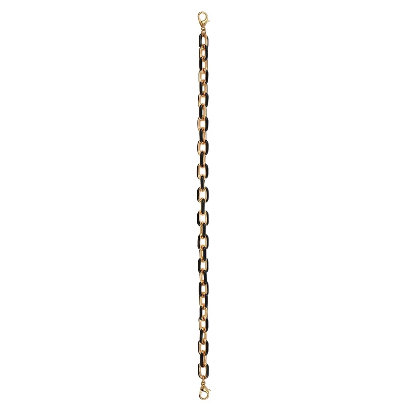 9.5" Gold & Black Enamel Cable Trucker Hat Chain by Make Market®