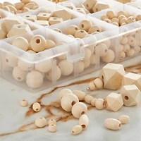 Craft Uncoated Mixed Wooden Beads By Bead Landing™