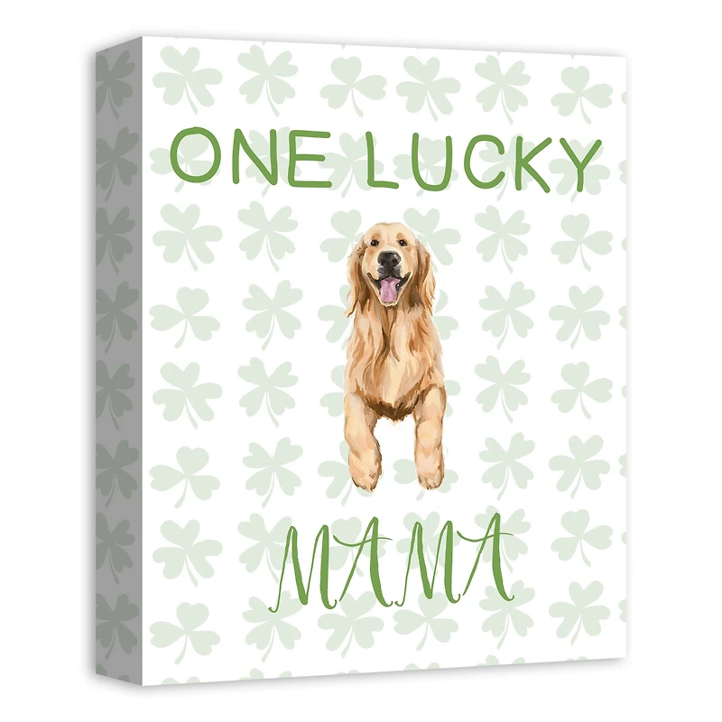 One Lucky Mama 11" x 14" Canvas Wall Art