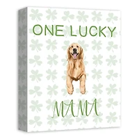 One Lucky Mama 11" x 14" Canvas Wall Art