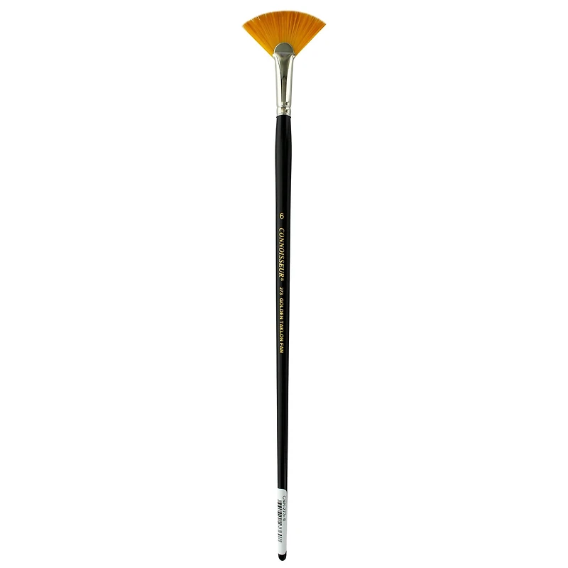 Connoisseur® Gold Taklon Long Handle Fan Brush, Size 6