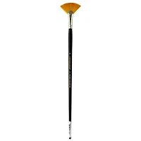 Connoisseur® Gold Taklon Long Handle Fan Brush, Size 6