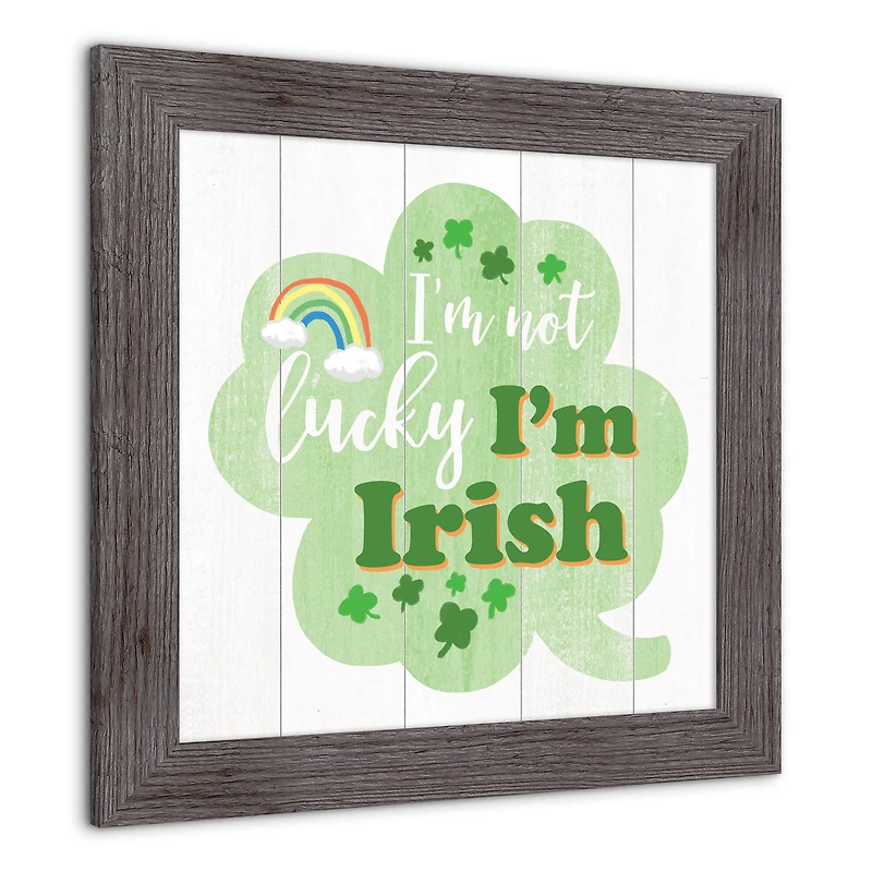 Not Lucky Irish Framed Print 2 16" x 16" Western Gray Framed Print