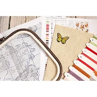 LetiStitch Pied Hens Counted Cross Stitch Kit