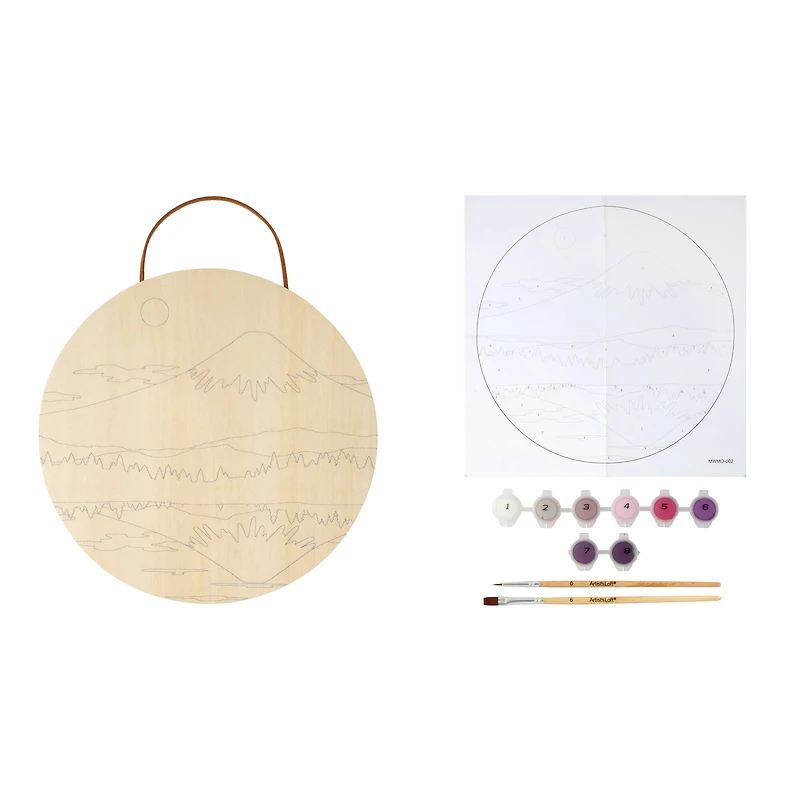 8" Mountain Paint-by-Number Plywood Surface Kit by Artist's Loft®
