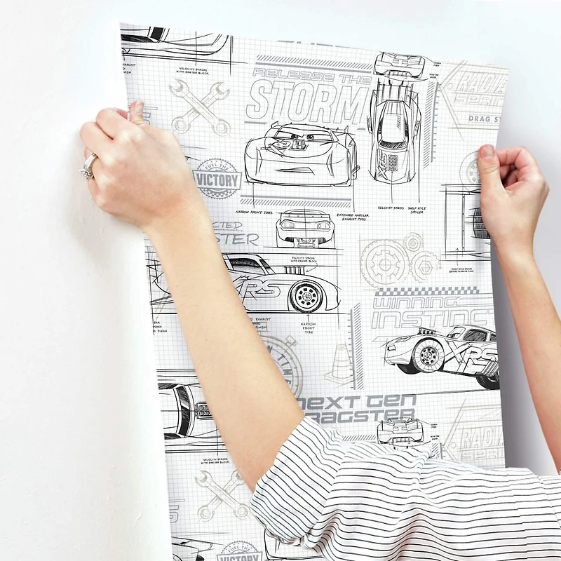 RoomMates Disney® Pixar Cars Schematic Peel & Stick Wallpaper