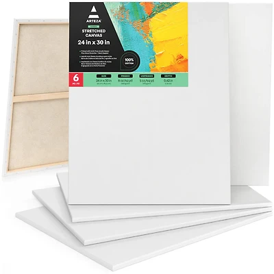 Arteza® 24" x 30" White Stretched Canvases